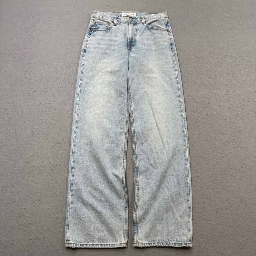 Denim Forum Jeans Women's 25 Blue Light Wash Aritzia 90s Iggy Lo-Rise Baggy Fit